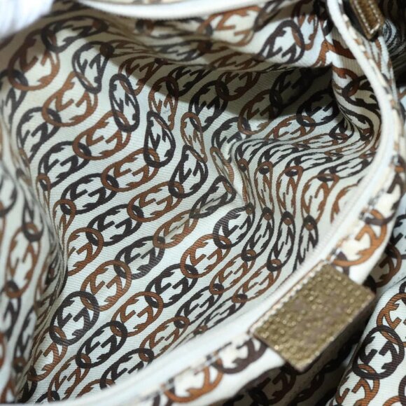 GUCCI GG Canvas Hand Bag Beige Gold 163805 Auth 135061 - Picture 10 of 16
